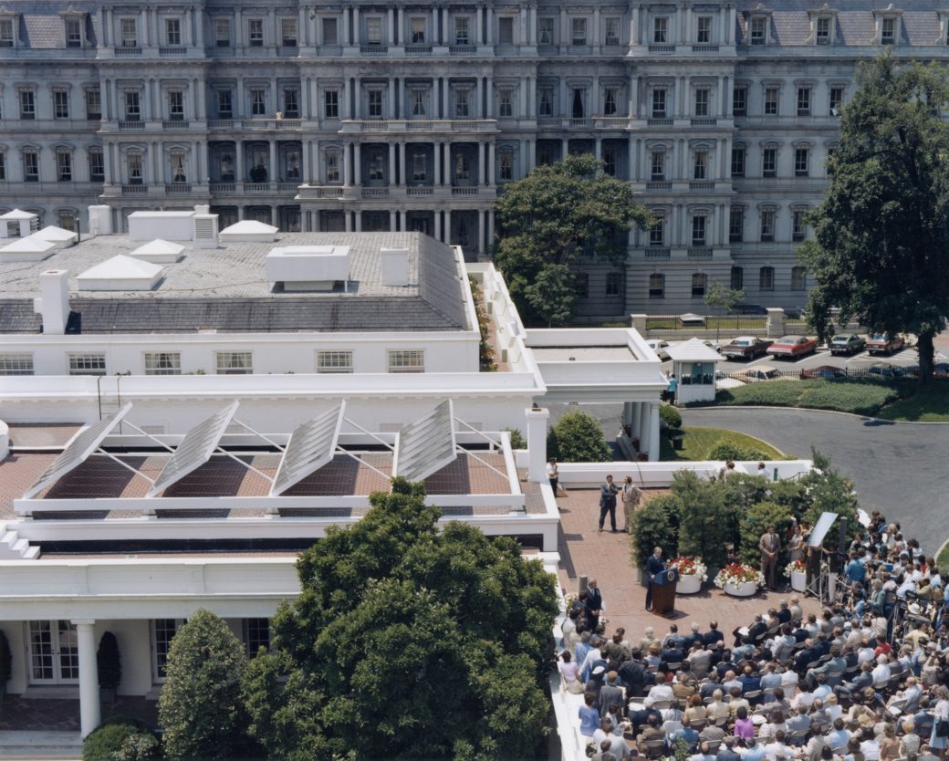 Solar Panels on the White House during the Carter administration
